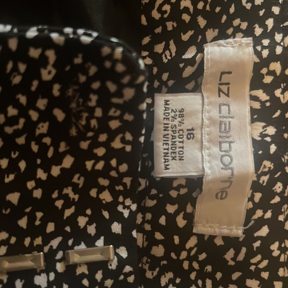 Liz Claiborne, Emma patterned pants size 16, - Picture 2 of 8